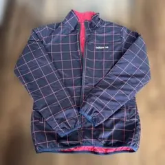 adidas チェック柄ジャケット ネイビー/レッド