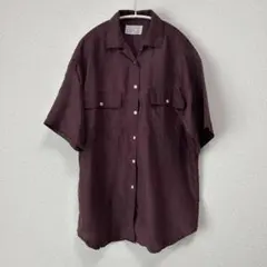 LAUTREAMONT ロートレアモン シルク 100% 半袖シャツ パープルのサムネイル