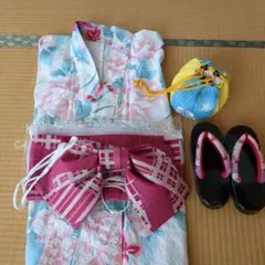 浴衣　帯　草履　巾着　帯板　一式5点セット 　水色　お値下げしました！