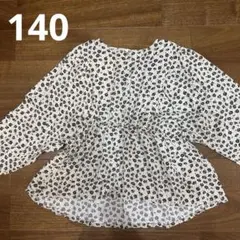 フラワープリント 長袖シャツ 140サイズ
