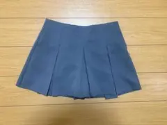 GU グレー　プリーツスコート　スカート　ショーツスカート　XL
