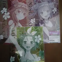 五等分の花嫁　キャラクターイラスト A3クリアファイル3枚組　二乃、四葉、五月、