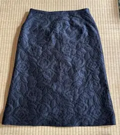 PART2 ネイビー　レース模様スカート（ウエスト67）