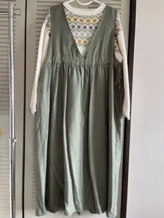 ehka sopo ジャンパースカート+チューリップジャカードプルオーバーセット