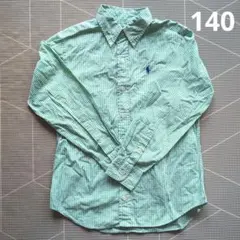 【未使用】Ralph Lauren チェック柄 長袖シャツ 140