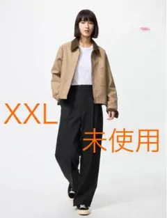 ユニクロタックワイドパンツ XXL 未使用 ブラック