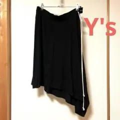 Y's ワイズ 黒 フレアスカート サイズ2 コットン モード 長期保管品のサムネイル