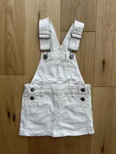 ホワイト　デニム　サロペット　ジャンバースカート　100　JUNKSTORE