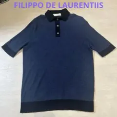 FILIPPO DE LAURENTIS クレープコットン リブニット ポロ - メルカリ