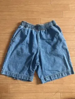 GU デニムブルー ハーフパンツ S