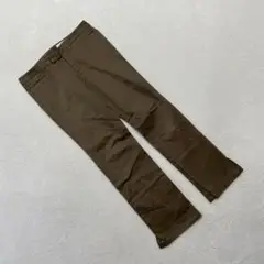 ロートレアモンストレートパンツ カーキ コットン スリット入り サイズ2