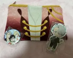 ユーリオンアイス ヴィクトルポーチとバッジ、マグネットセット