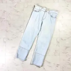 MARNI デニムパンツ 裾裏レザー切替ジーンズ ワイド 水色 25*LD211のサムネイル