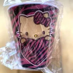 サンリオ　日焼けキティ　ゼブラ柄 メラミンコップ