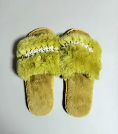ファー付きスリッパ　新品