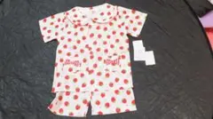 いちご柄 ベビーパジャマ 95cm以下