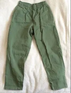 GU オリーブグリーン シェフパンツ　ロングパンツ