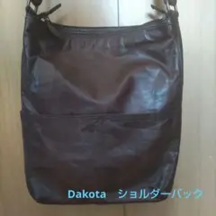 値下げ　Dakota　ダークブラウン レザー ショルダーバッグ