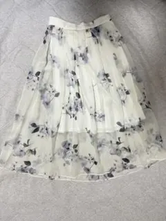31 Sons de mode フラワープリント フレアスカート