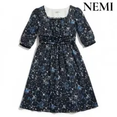 美品♡ 日本製♡ ケティ NEMI ネーミ お上品♡ 花柄 ワンピース ブルー系のサムネイル