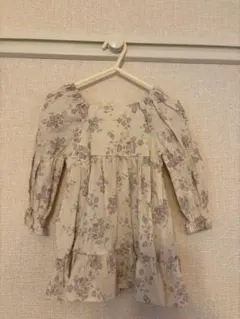 花柄　ワンピース　バックリボン