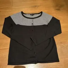 agnès b. 黒 カーディガン　毛100%