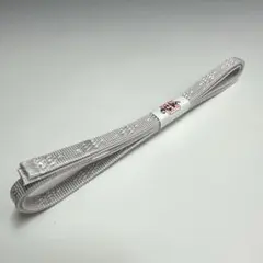 新品未使用品！！お洒落！！菱柄　正絹 三分紐　薄フジグレー