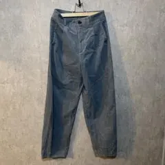 コーデュロイバレルレッグパンツ(丈標準 GU S　64 BLUE