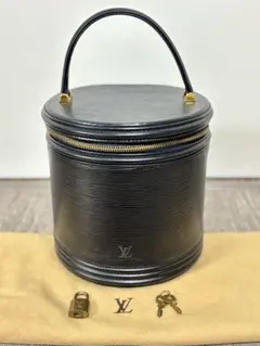 美品☆ルイヴィトン エピ カンヌ バニティバッグ ハンドバッグ　黒　ブラック