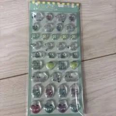 シマエナガ　ボンボンドロップシール　ドロップシール　立体シール