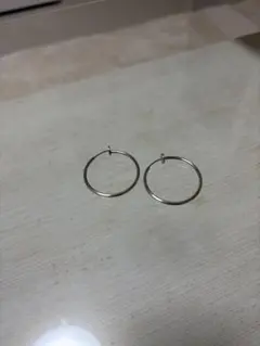 シルバー フープイヤリング 中型