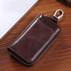 レザー調 キーケース ブラウン 鍵ケース 高見え