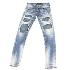 vanquishスキニーデニム ライトブルー ダメージ加工　32のサムネイル
