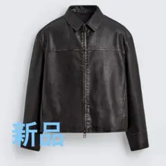 ZARA ウォッシュドフェイクレザージャケット