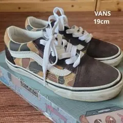VANS 迷彩柄 スニーカー 19cm