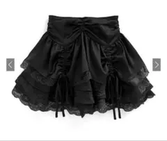 GRL インパン裏地付きレースギャザーフリルミニスカート pm630