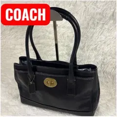 COACH レザー トートバッグ マデリン　ブラック ターンロックのサムネイル