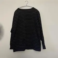 無印良品 紳士 ボーダー長袖Tシャツ