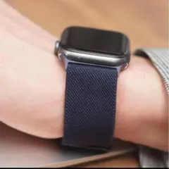 Apple Watch用ベルト 2本セット（黒・ネイビー） 38/40mm