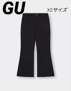 GU　カットソーフレアスラックス(丈短め65.0cm)XSサイズ　ブラック