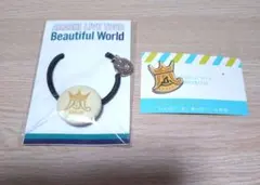 嵐 Beautiful World 二宮和也 ヘアゴム・ピンバッジ セット