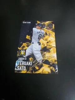 佐藤輝明　サイン入り プロ野球チップス　スターカード