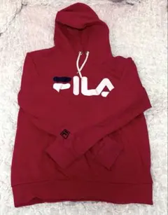 FILA 赤ピンクフード付きパーカー