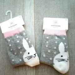 新品1000円★GAP ベビー靴下 12-24ヶ月 うさぎ 12 13 14cm