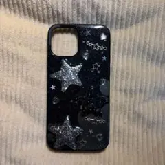ブラック 星形デザイン iPhone13ケース