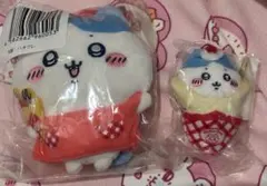 ちいかわ　クレープくじ　B賞ハチワレぬいぐるみ&C賞マスコットセット