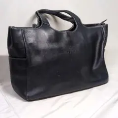 Kitamura キタムラ 本革レザートートバッグ ネイビー 大容量