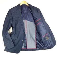 極美品✨XXL　Navy PREMIUM デニムストレッチアンコンジャケットのサムネイル