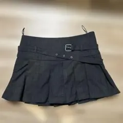 ZARA チェック柄プリーツスカート ベルト付き ミニ丈のサムネイル