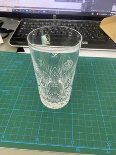 カガミクリスタル　カットグラス2個セット ロータリークラブ刻印入り